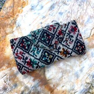 Elegant Multicolor Patterned Women's Wallet - Carpet Bohemian style wallet